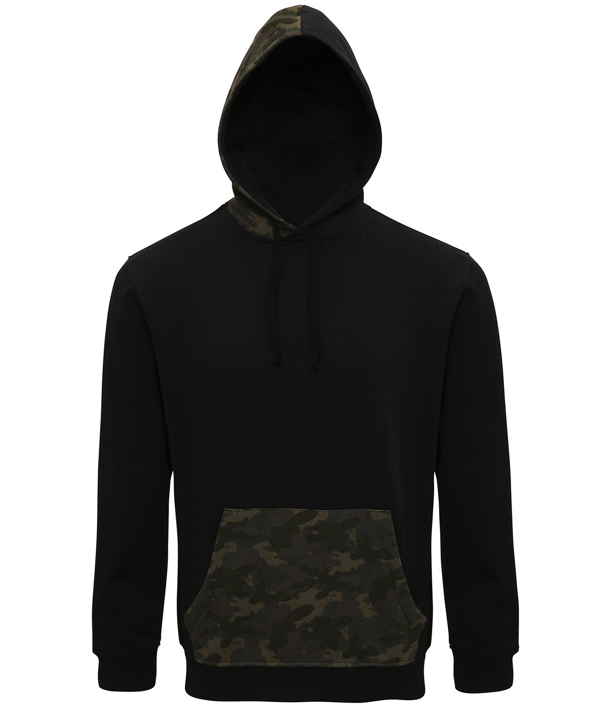 Men's camo trimmed hoodie