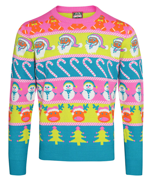 Adult multi character Christmas jumper