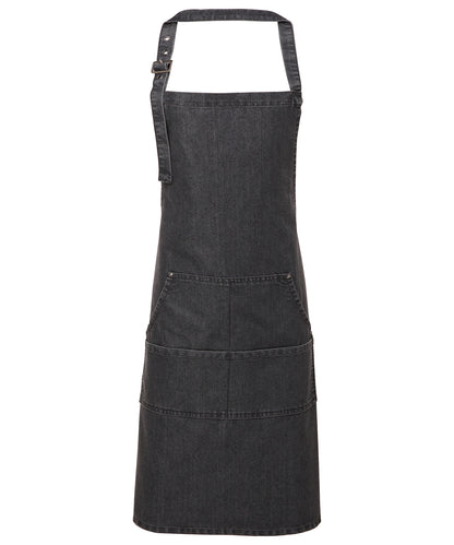 Jeans stitch bib apron