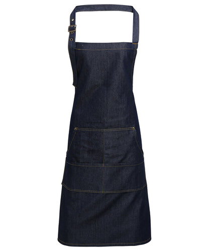 Jeans stitch bib apron