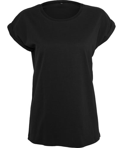 Women's organic extended shoulder tee