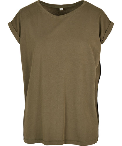 Women's organic extended shoulder tee