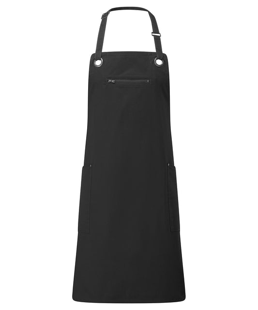 Barley' contrast stitch sustainable bib apron